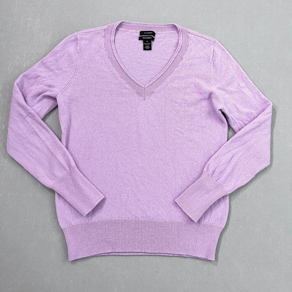 Halogen Lilac V-Neck Sweater
